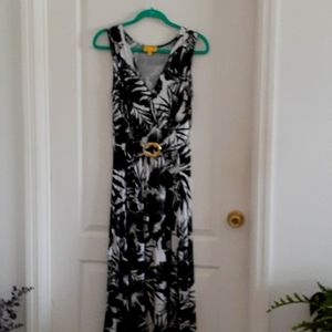 Black and white long dress